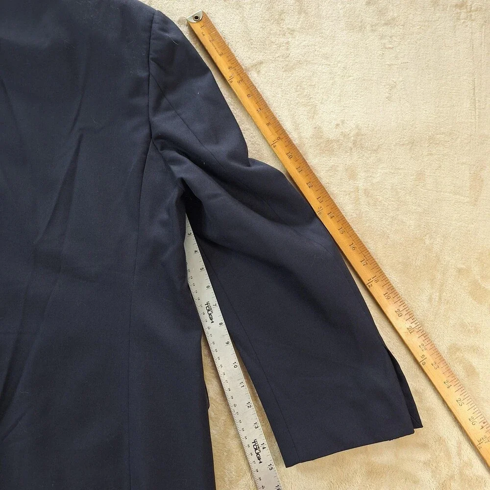Bernhard Altmann Blazer Mens 44 Blue Wool Gold Button Sport Coat Single Vent